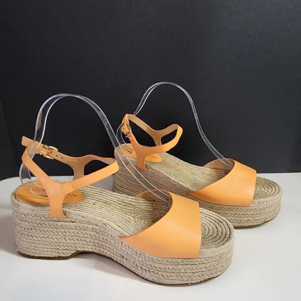 Antonio Melani Peach Colored Wedge Sandals